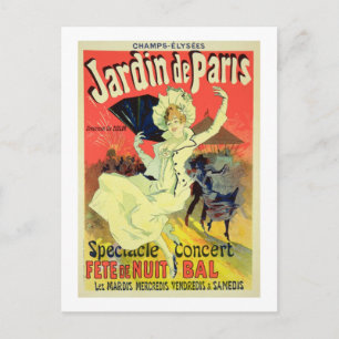 Reproductie van een Poster Adverteren de "Jardin d Briefkaart