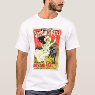 Reproductie van een Poster Adverteren de "Jardin d T-shirt
