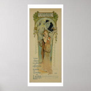 Reproductie van een poster adverteren de opera 'Me