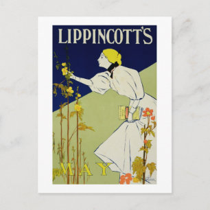 Reproductie van een poster adverteren "Lippincott' Briefkaart