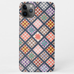 Reproductie van een  Quilt uit 1886 iPhone 11Pro Max Hoesje