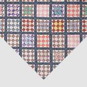 Reproductie van een  Quilt uit 1886 Tissuepapier (Detail)