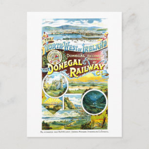 Reproductie van een vintage reisposter voor Donega Briefkaart