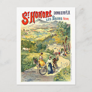 Reproductie van een vintage reisposter voor Saint- Briefkaart