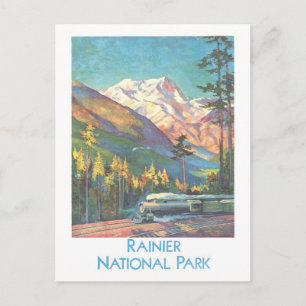 Reproductie vintage reisposter voor Rainier Nation Briefkaart