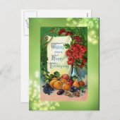 Reproduction de carte postale Bon thanksgiving ant (Devant / Derrière)