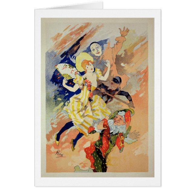 Reproduction d'une affiche pour une pantomime, (Devant)