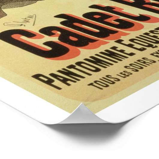 Reproduction d'une affiche publicitaire 'Cadet Rou (Coin)