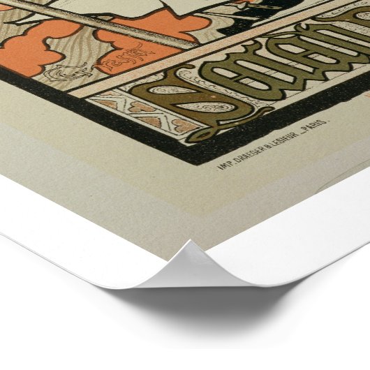 Reproduction d'une affiche publicitaire "Jeanne d' (Coin)