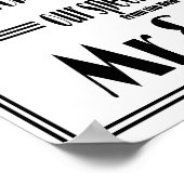 Reproduction Merci Art déco Roaring 20's mariage (Coin)