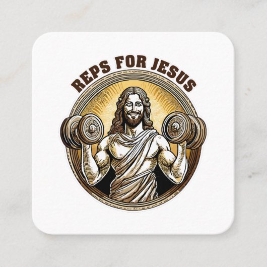 Reps voor Jezus Vierkante Visitekaartje (Voorkant)