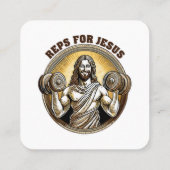 Reps voor Jezus Vierkante Visitekaartje (Achterkant)