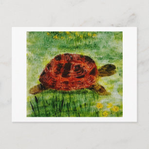 Reptiel Dierschilderij Schildpad Briefkaart