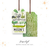 Reptiel Gepersonaliseerde Verjaardag Dank u Labels Cadeaulabel