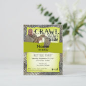 Reptiel Party Uitnodigingen Off-Site Party (Staand voorkant)