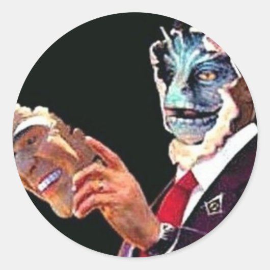 reptiel ronde sticker (Voorkant)