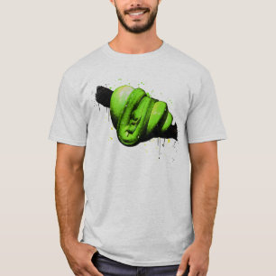 Reptiel van de groene Waterverf Python T-shirt