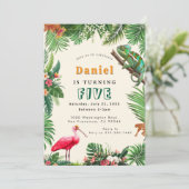 Reptiel Verjaardag uitnodiging (Staand voorkant)