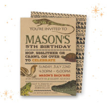 Reptiel Verjaardag uitnodiging