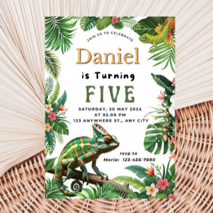 Reptiel Verjaardag uitnodiging
