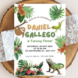 Reptiel Verjaardag uitnodiging