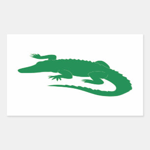 Reptiel voor krokodillengalligator rechthoekige sticker