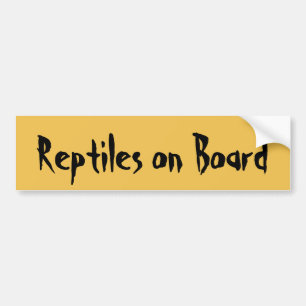 Reptielen aan boord bumpersticker