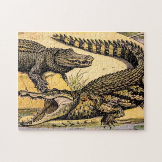 reptielen door Adolphe Millot Legpuzzel (Horizontaal)