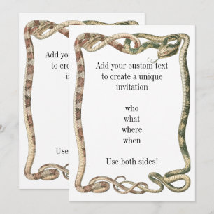  reptielen, getwijnde slangen of vloerbedekking kaart