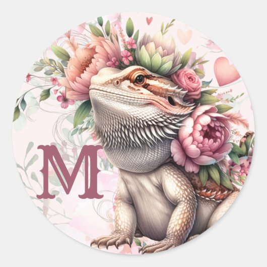 Reptielhagedis verjaardag ronde sticker (Voorkant)