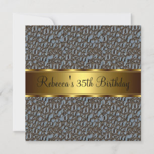 Reptielprint 35e Verjaardagsfeest Elegant Kaart