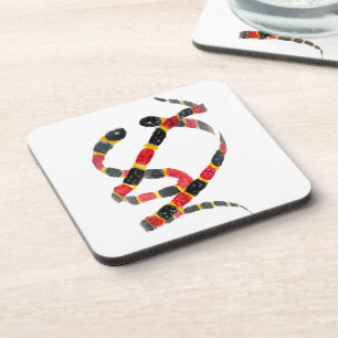 Reptile Art Coral Snake Drankjes Onderzetter