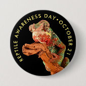 Reptile Awareness Day, chameleon Button (Voorkant)