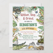 Reptile Birthday Invitation Template, Customizable (Devant)