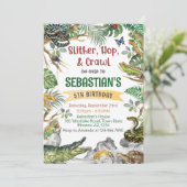Reptile Birthday Invitation Template, Customizable (Debout devant)