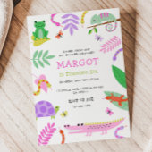 Reptile Birthday Party Invitation Kaart