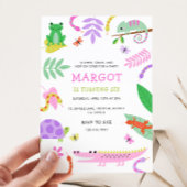 Reptile Birthday Party Invitation Kaart