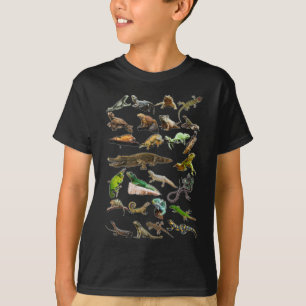 Reptile Collage Lizard Gecko Bearded Dragon T-shirt