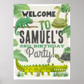 Reptile Personnalisé Anniversaire Affiche de bienv (Devant)