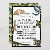 Reptile Show Anniversaire Fête Invitation (Devant / Derrière)