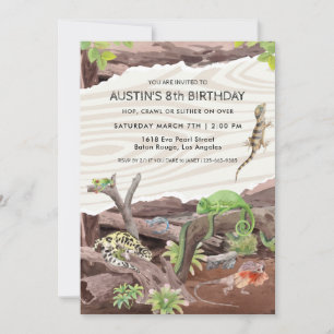 Reptile Show Birthday Party Invitation
