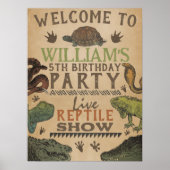 Reptile thème Anniversaire Affiche de bienvenue de (Devant)