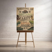 Reptile thème Anniversaire Affiche de bienvenue de