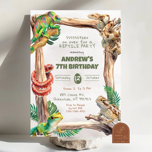 Reptiles Boy Birthday Kaart