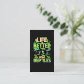 Reptiles Love Lizard Gecko Snake Turtles Visitekaartje (Staand voorkant)