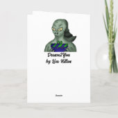 Reptiliaanse vreemdeling met buitenruimtevaart op kaart (Achterkant)