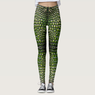 Reptilian Crocodile Alligator Huidpatroon Leggings