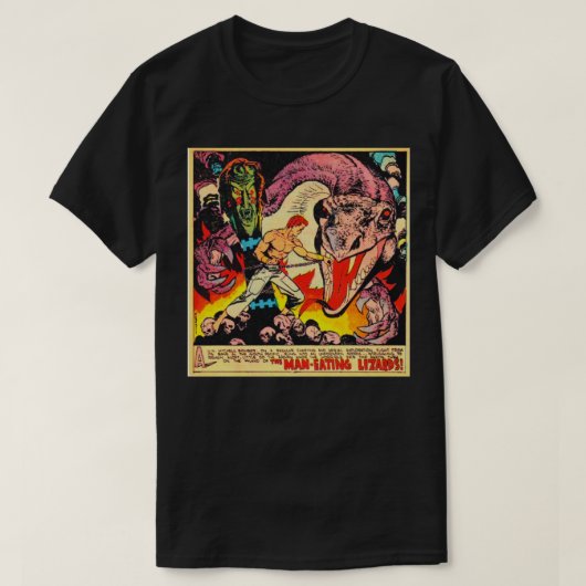 Reptilian Invasion Maneating hagedissen strips zij T-shirt (Design voorkant)