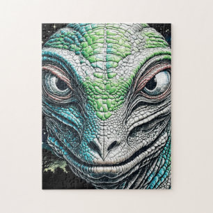 Reptilian Lizard Man buitenaards wezen Legpuzzel