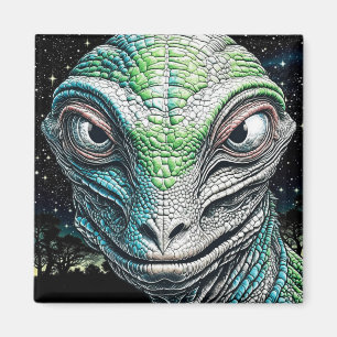 Reptilian Lizard Man buitenaards wezen Magneet